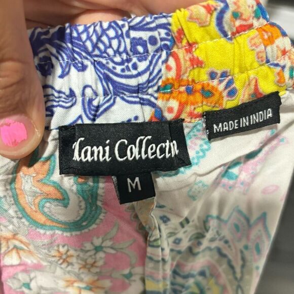 Tolani Collection Womens Pants Multicolor Medium Straight Leg Paisley Palazzo - Picture 10 of 16